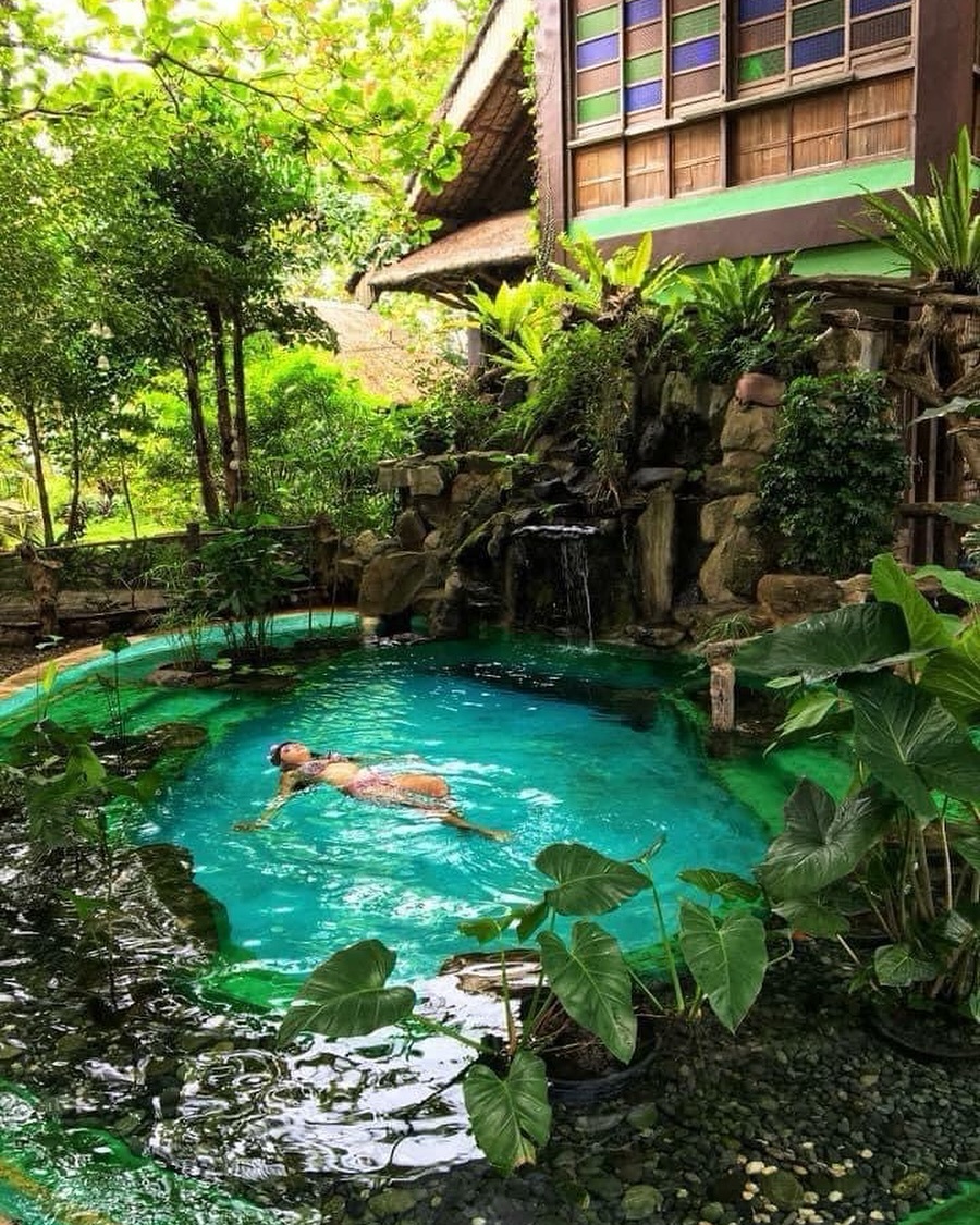 Natural pool feature at Kapusod